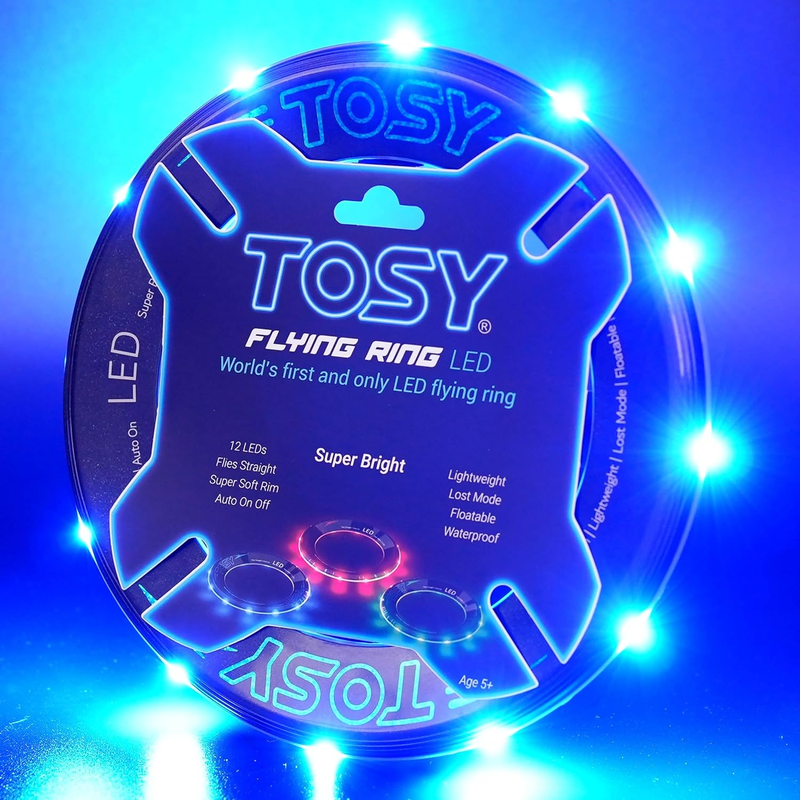 Flying Ring - RGB Multi Colors, Waterproof, Soft & Lightweight Frisbee Toy