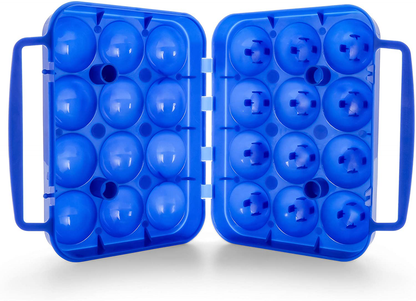 Camco Egg Carrier-Holder - Organize Eggs and Prevent Eggs from Cracking, Easily Fits into Your Refrigerator , Great for RV, Trailer and Camper Kitchens or Camping Holds A Dozen of Eggs (51015)