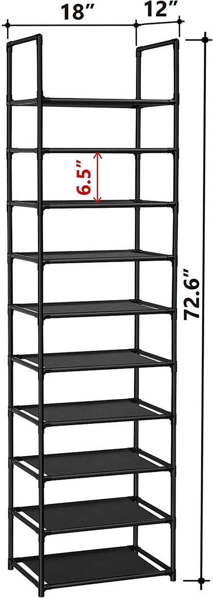 fiducial home 10 Tiers Shoe Rack 20-25 Pairs Sturdy Shoe Shelf