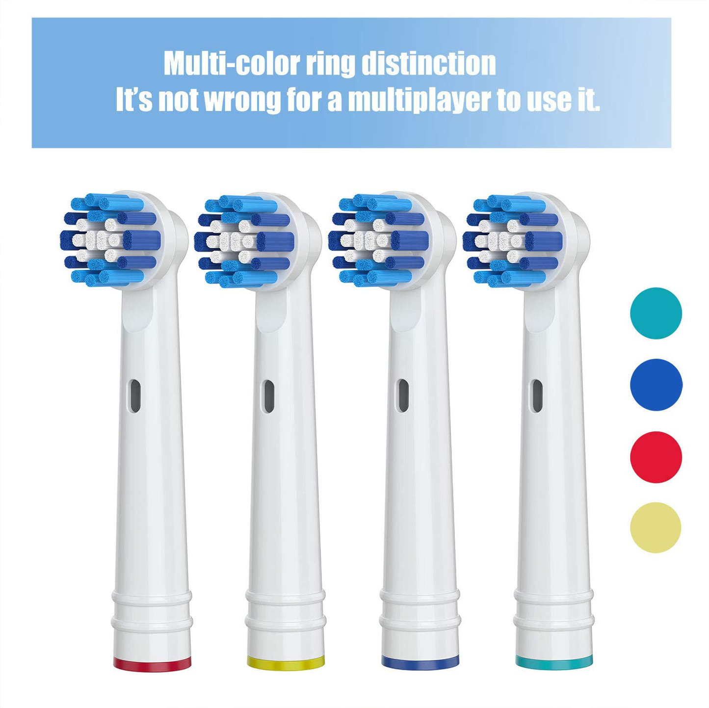 Replacement Toothbrush Heads for Oral-B, 4 Pack Replacement Heads Compatible with Oral B Braun Electric Toothbrush