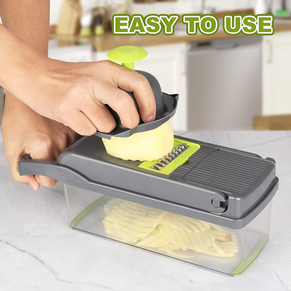11-in-1 Multi-Use Food Chopper, Vegetable Slicer Cutter,  Mandolin Slicer
