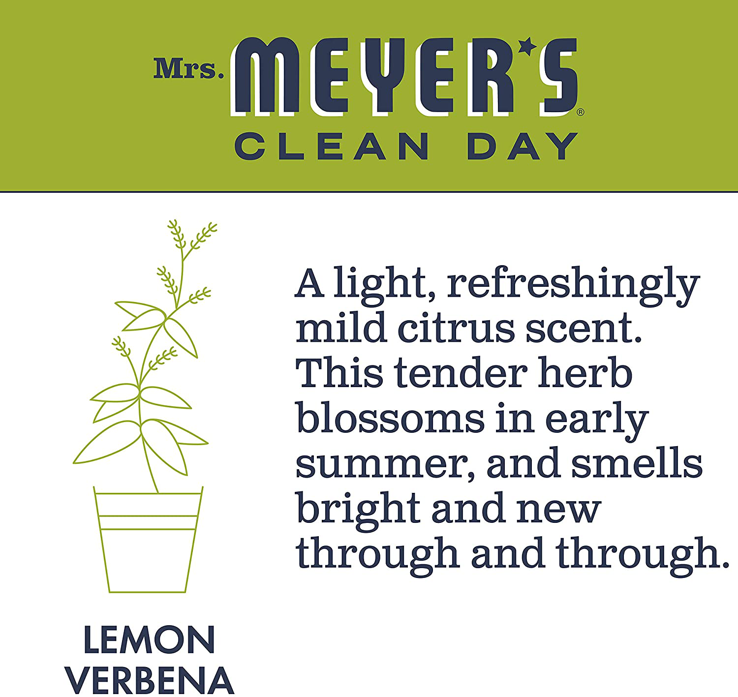 Mrs Meyer's, Cleaner Spray Countertop Lemon Verbena, 16 Fl Oz