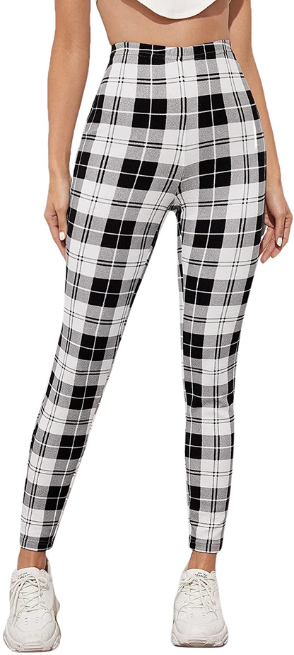 SOLY HUX Women's Pocket Side Elastic High Waist Elegant Trousers Skinny Pants