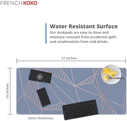 French Koko Large Mouse Pad, Desk Mat, Keyboard Pad, Desktop Home Office School Essentials College Cute Decor Big Extended Laptop Protector Computer Accessories Pretty Mousepad Women Girls XL