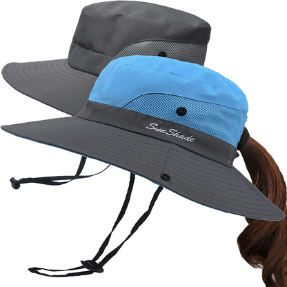Fishing Sun Bucket Hat for Men or Women 3” Wide Brim UPF 50+