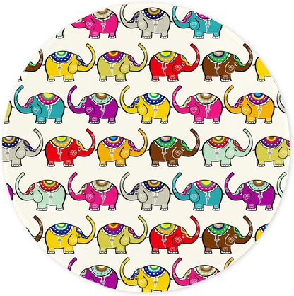 ITNRSIIET Mouse Pad, Colorful Geometric Pattern Design Round Mousepad. Customized Gaming Mousepads for Laptop and Computer. Cute Design Desk Accessories. Non-Slip, Stitched Edges, Waterproof