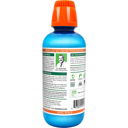 TheraBreath Fresh Breath Dentist Formulated 24-Hour Oral Rinse, Icy Mint, 16 Ounce (Pack of 2)