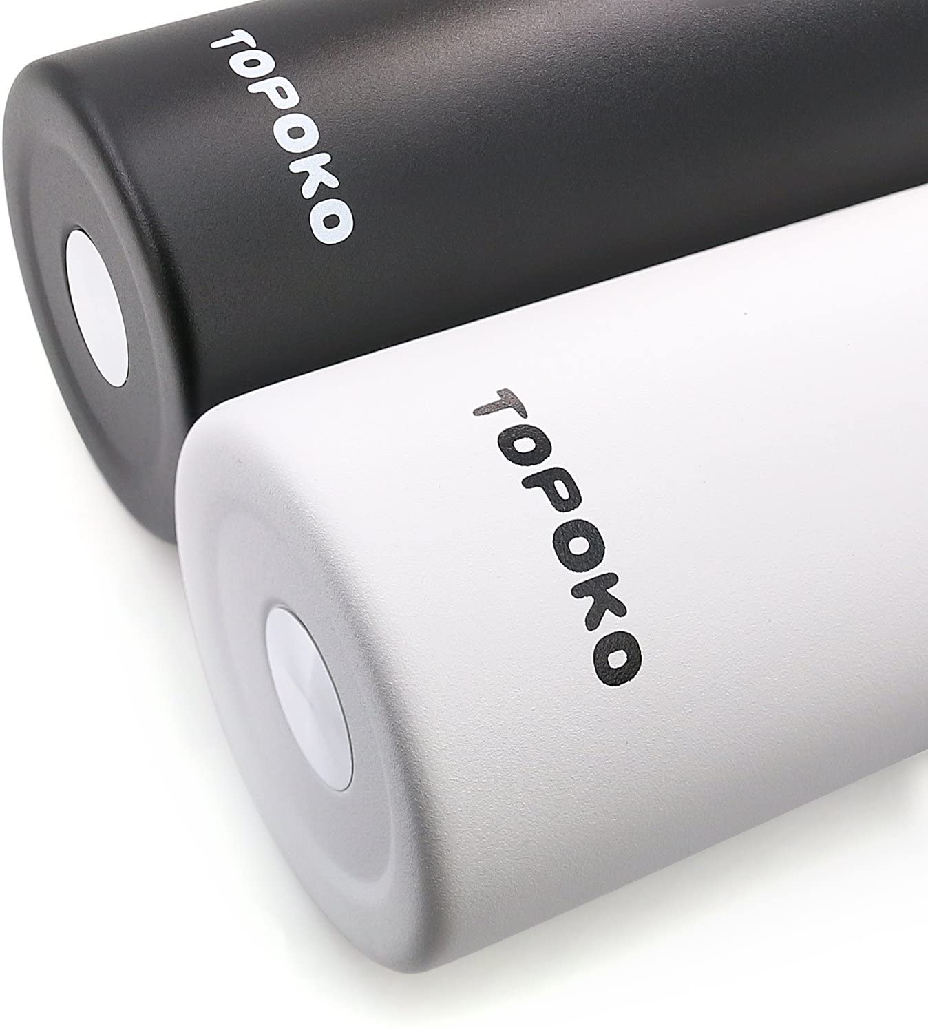 TOPOKO 25 OZ Hydro Double Wall Flask Stainless Steel Water Bottle, Bite Valve Top, Vacuum Insulated, Sweat Proof, Leak Proof Sports Thermos. Standard Mouth 25oz, BPA-Free, Keep Cold 24 Hours (Black)