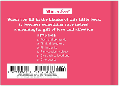 Knock Knock What I Love about You, Sister Fill in the Love Book Fill-in-the-Blank Gift Journal, 4.5 x 3.25-inches