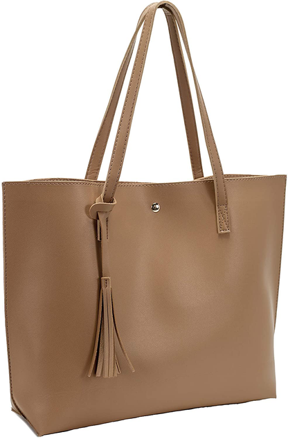 Women's Tote Bags Top Handle Satchel Handbags Faux Leather Tassel Shoulder Purse