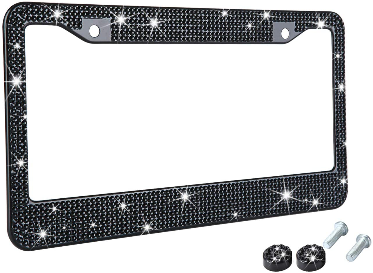 Multicolor Bling Rhinestone License Plate Frames