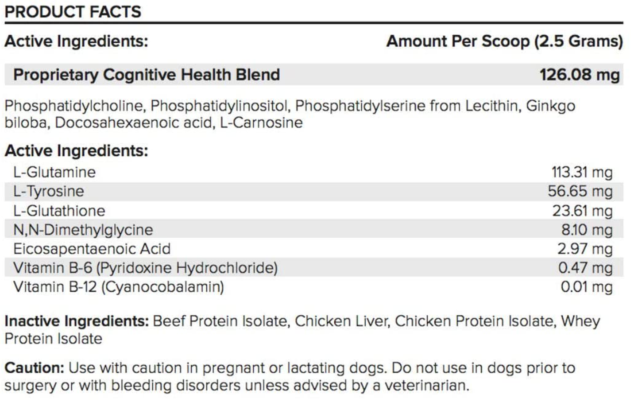 Dr. Bill’s Canine Cognitive Support | Pet Supplement | Memory Support Supplement for Dogs | Contains Gingko Biloba, L-Carnosine, Vitamin B-12, L-Glutamine, L-Tyrosine, and DHA