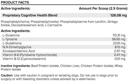 Dr. Bill’s Canine Cognitive Support | Pet Supplement | Memory Support Supplement for Dogs | Contains Gingko Biloba, L-Carnosine, Vitamin B-12, L-Glutamine, L-Tyrosine, and DHA
