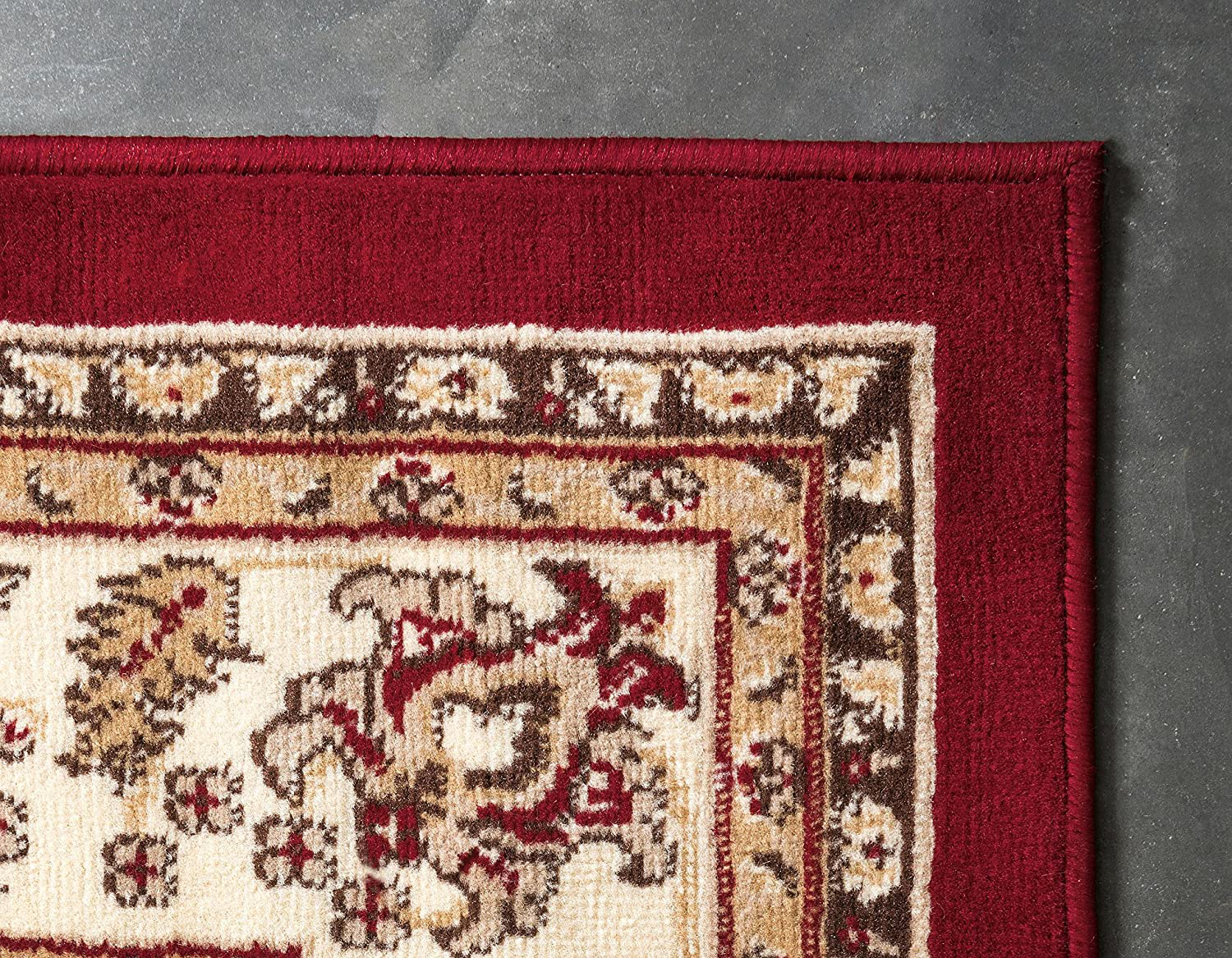 Unique Loom Kashan Traditional Floral Area Rug, 3 Feet x 16 Feet 5 Inch, Light Blue/Ivory