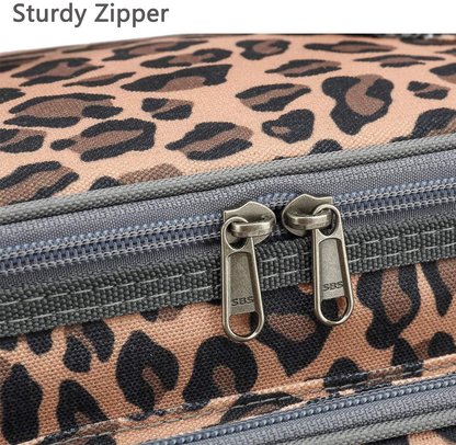 FlowFly Insulated Reusable Lunch Bag Adult Large Lunch Box for Women and Men with Adjustable Shoulder Strap,Front Zipper Pocket and Dual Large Mesh Side Pockets, Flower