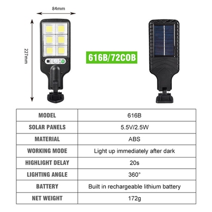 2 Pack Solar Outdoor LED Motion Sensor Flood Lights, Waterproof