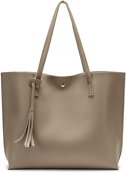 Women's Tote Bags Top Handle Satchel Handbags Faux Leather Tassel Shoulder Purse