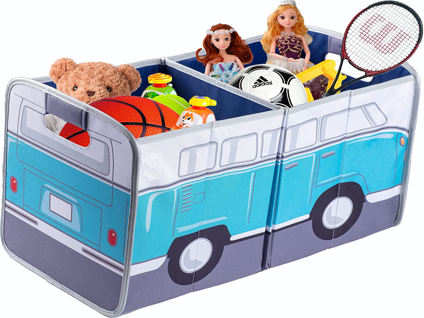 Collapsible Front & Backseat Car Organizer with Movable Divider