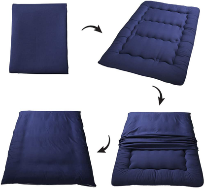 Japanese Floor Mattress Futon Mattress, Thicken Tatami Mat Sleeping Pad Foldable Roll Up Mattress Boys Girls Dormitory Mattress Pad Kids Floor Lounger Bed Couches and Sofas, Coffee, Twin Size