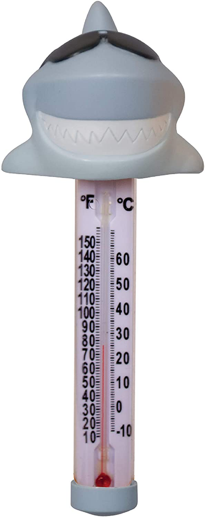 GAME 2700 Shark Spa and Pool Thermometer, Shatter-Resistant Casing Tether Included, Fahrenheit and Celsius, 9-in height x 3-1/2-in diameter