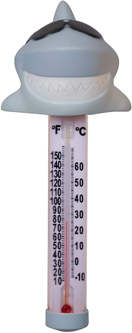 GAME 2700 Shark Spa and Pool Thermometer, Shatter-Resistant Casing Tether Included, Fahrenheit and Celsius, 9-in height x 3-1/2-in diameter