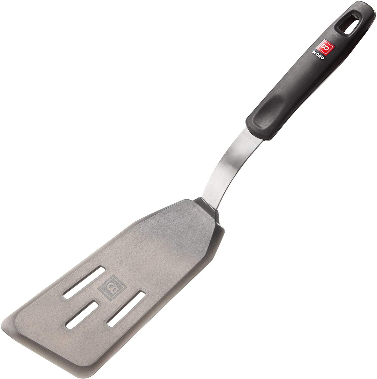 New DI ORO Designer Series Elite 3-Piece Turner Spatula Set - 600F Heat-Resistant Rubber Silicone Spatulas - Includes Slotted Fish, Omelet, and Wide Slotted Turners - LFGB Certified and BPA Free