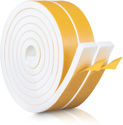 Weather Stripping Door Seal Strip with Self Adhesive Foam Tape Soundproof Door Draft Stopper for Doors Windows and Shower Glass Gaps