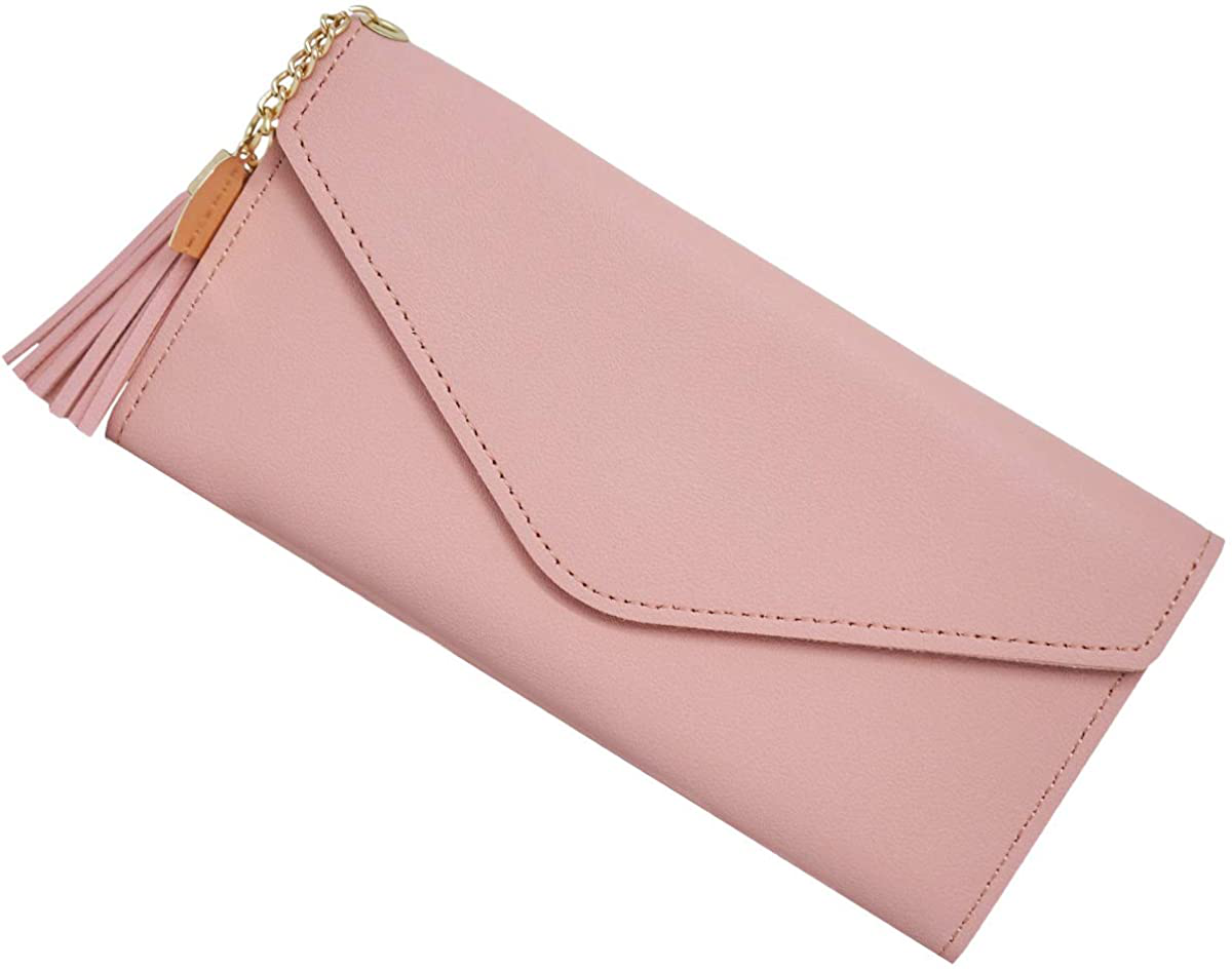 Womens Wallet Ultra Slim Pu Leather Credit Card Holder Clutch Hand holding trendy Wallets for Women