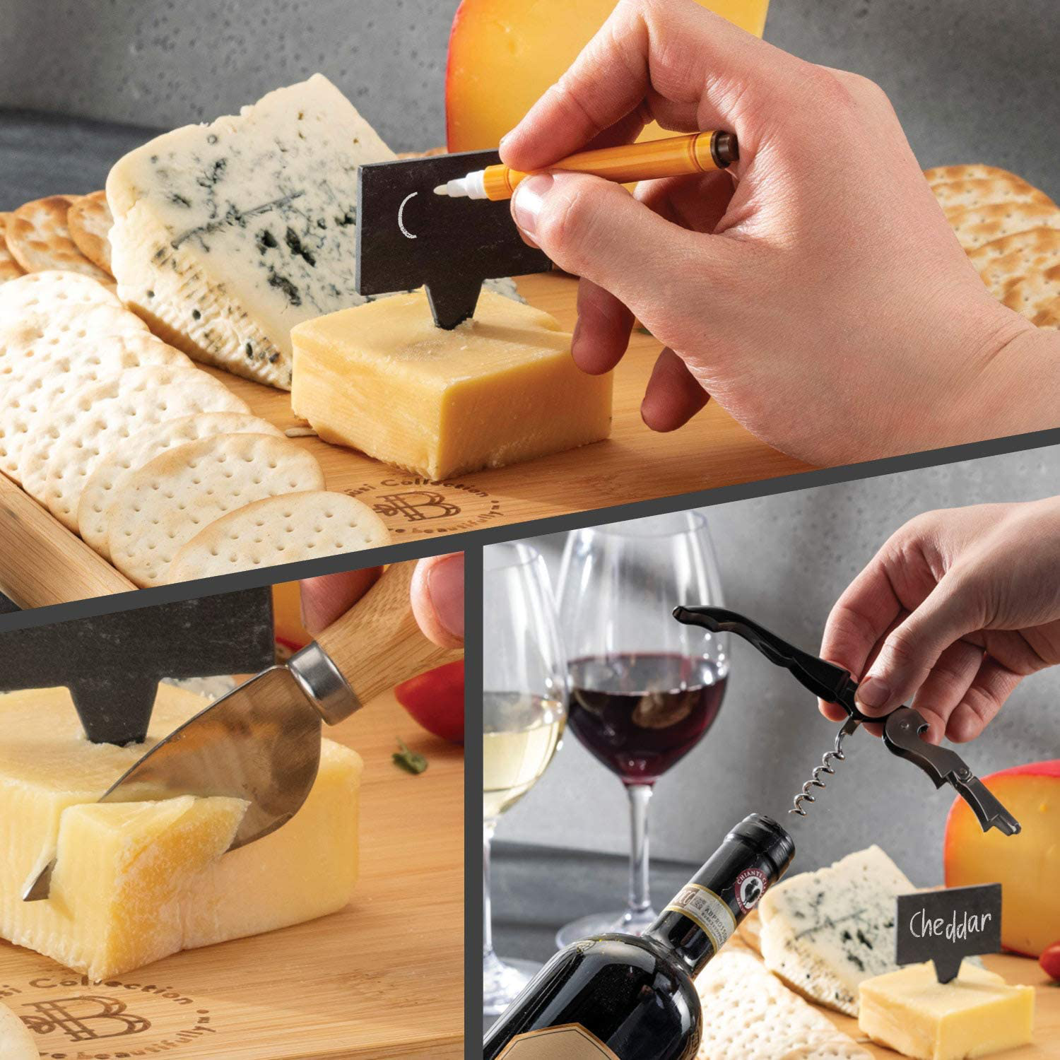 Cheese Board and Knife Set - Unique Gift for Wedding, Housewarming, Bridal Shower, Birthday