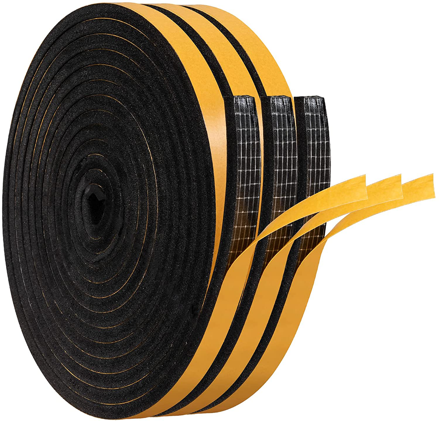 Weather Stripping Door Seal Strip with Self Adhesive Foam Tape Soundproof Door Draft Stopper for Doors Windows and Shower Glass Gaps