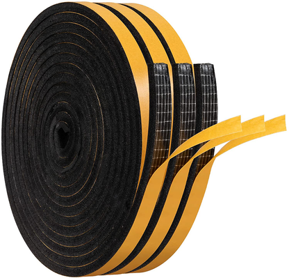 Weather Stripping Door Seal Strip with Self Adhesive Foam Tape Soundproof Door Draft Stopper for Doors Windows and Shower Glass Gaps