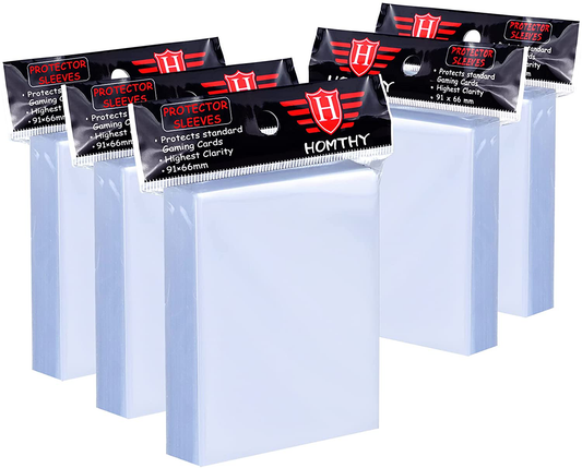500 Counts Card Sleeves Toploaders for Trading Card, Soft Clear Baseball Card Sleeves Fit for Stardard Cards, Football Card, Sports Cards, MTG, Yugioh