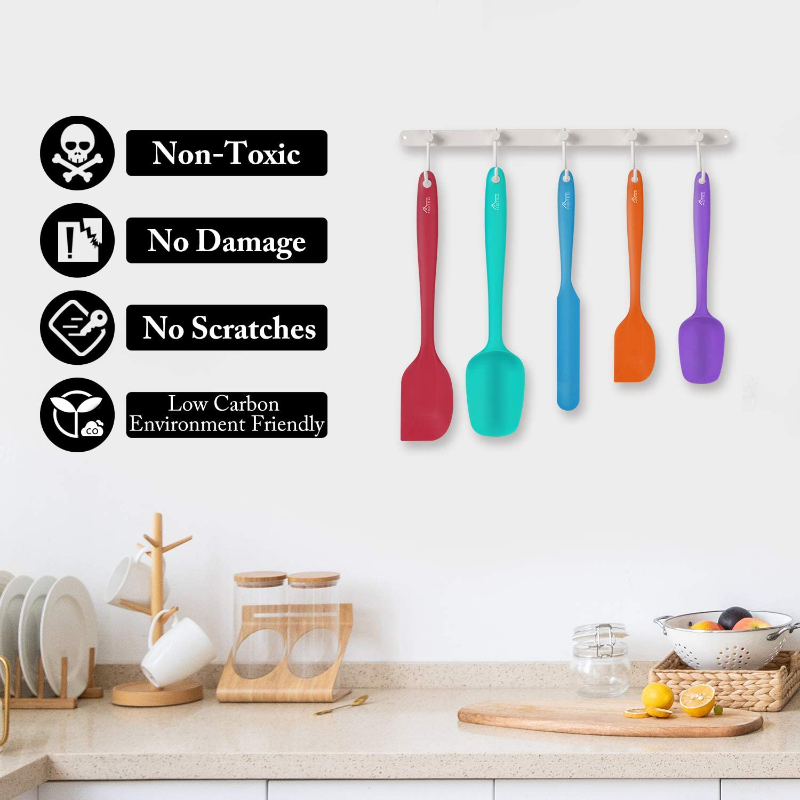 5 Piece Food Grade Silicone Spatula Set