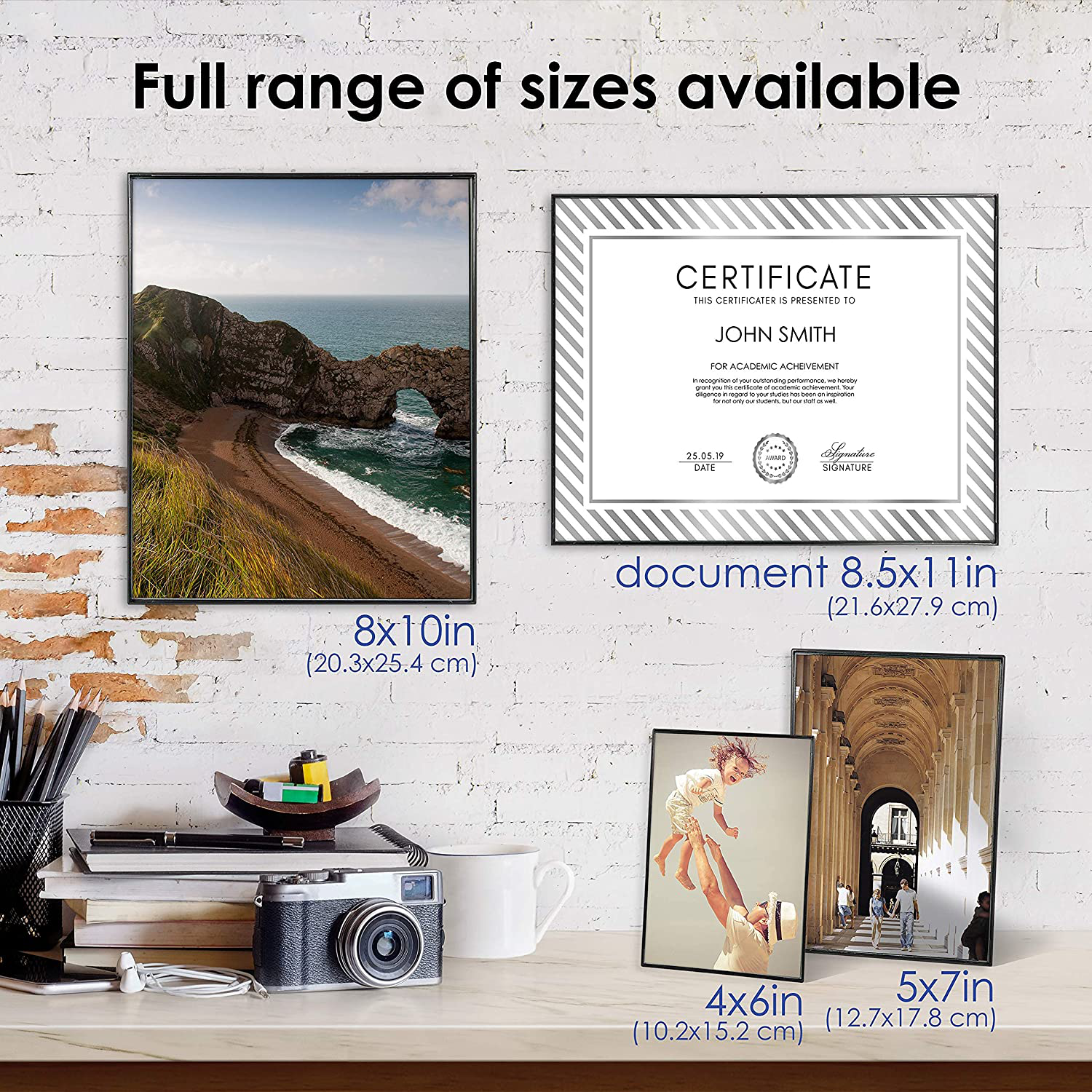 Standard Goods Home Décor 4x6 inch front loading picture frame, 12-pack of Black for wall or table, horizontal or vertical display