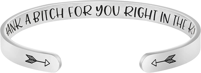 Joycuff Inspirational Bracelets for Women Mom Personalized Gift for Her Engraved Mantra Cuff Bangle Crown Birthday Jewelry
