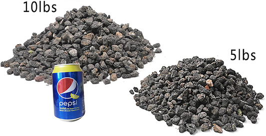 Skyflame Black Natural Stones Lava Rock Granules for Gas Fire Pit | Fireplace | Gas Log Set | BBQ Grills | Garden Landscaping Decoration | Cultivation of Potted Plants | Indoor Outdoor Use, 5-lb Bag