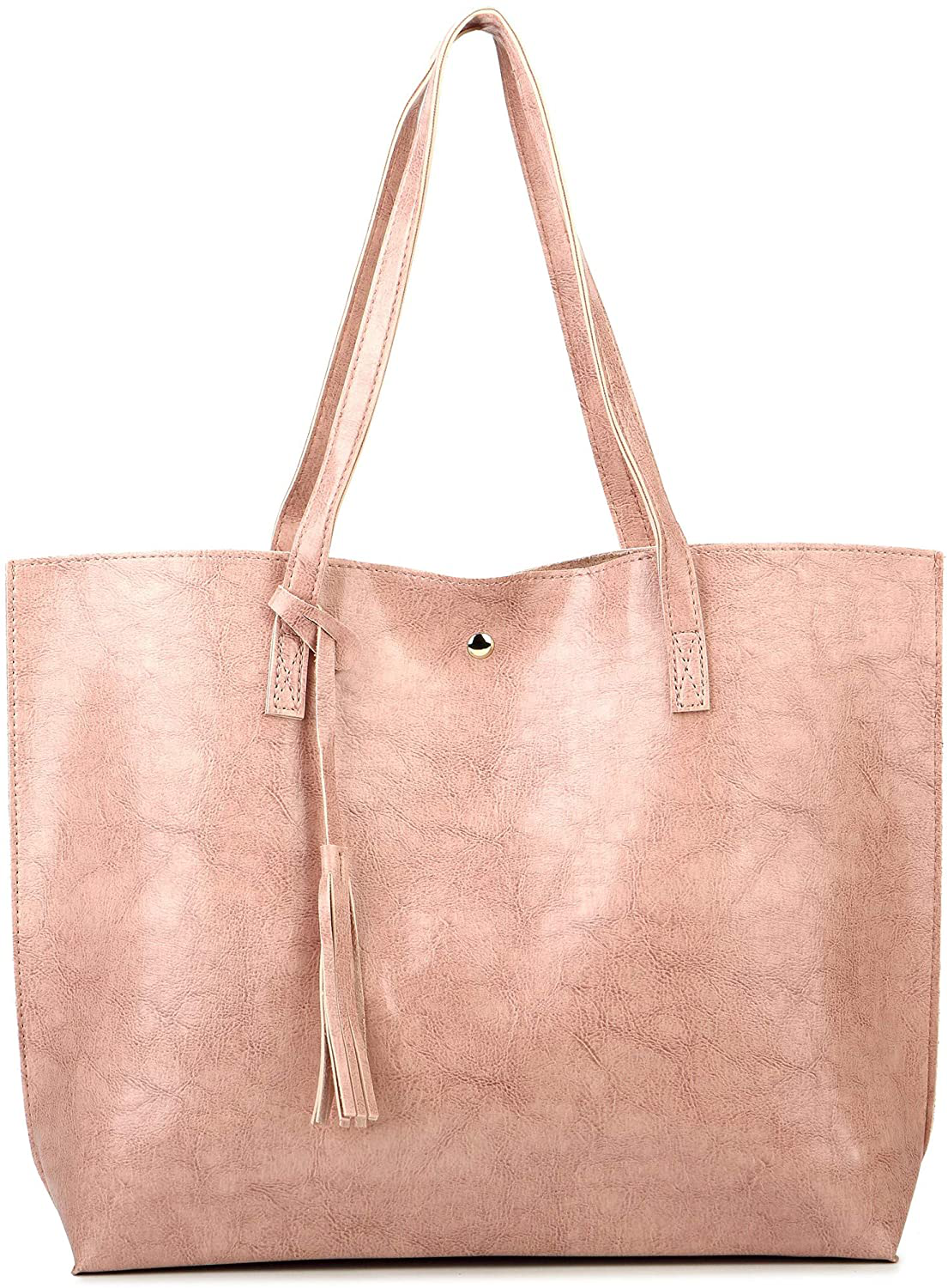 Women's Tote Bags Top Handle Satchel Handbags Faux Leather Tassel Shoulder Purse