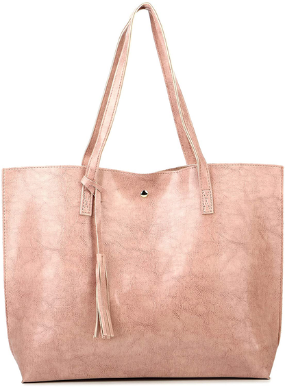 Women's Tote Bags Top Handle Satchel Handbags Faux Leather Tassel Shoulder Purse