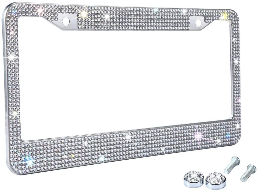 Multicolor Bling Rhinestone License Plate Frames