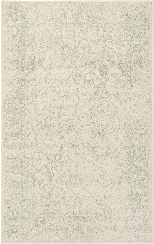 Safavieh Adirondack Collection ADR109V Oriental Distressed Non-Shedding Stain Resistant Living Room Bedroom Accent Rug, 2'6" x 4', Ivory / Sage