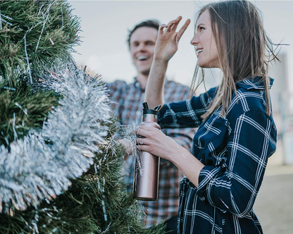 Simple Modern Insulated Water Bottle with Straw Lid Reusable Ascent Narrow Mouth Stainless Steel Thermos Flask, 24oz Straw Lid, Winter White