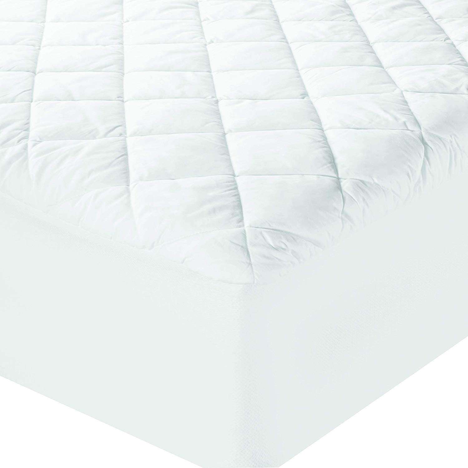 Sealy Luxury 100% Cotton Fitted Mattress Pad, Full, White