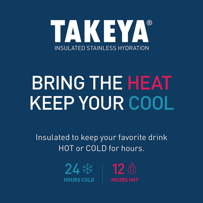Takeya Actives Insulated Stainless Steel Water Bottle with Straw Lid, 32 oz, Blush