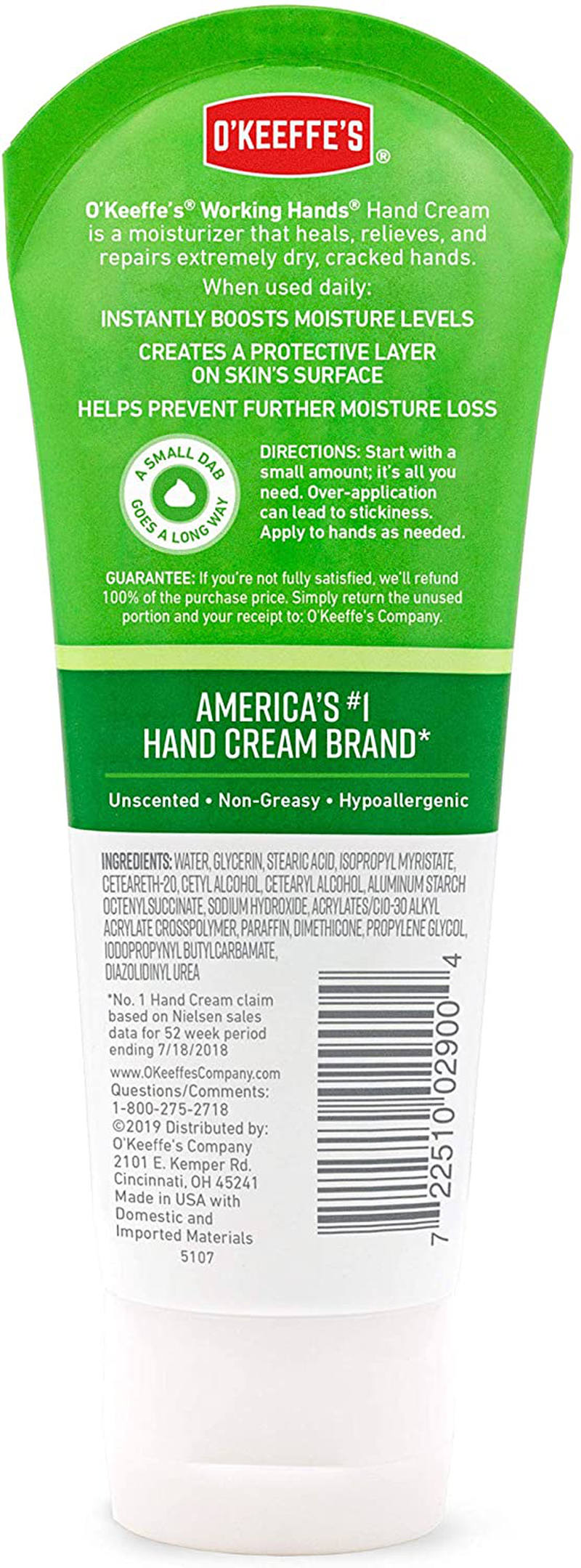 O'Keeffe's Working Hands Hand Cream, 3 oz. Tube
