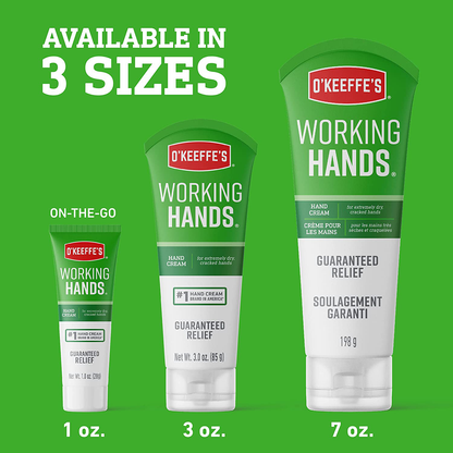 O'Keeffe's Working Hands Hand Cream, 3 ounce Tube, (Pack of 2), K0290007
