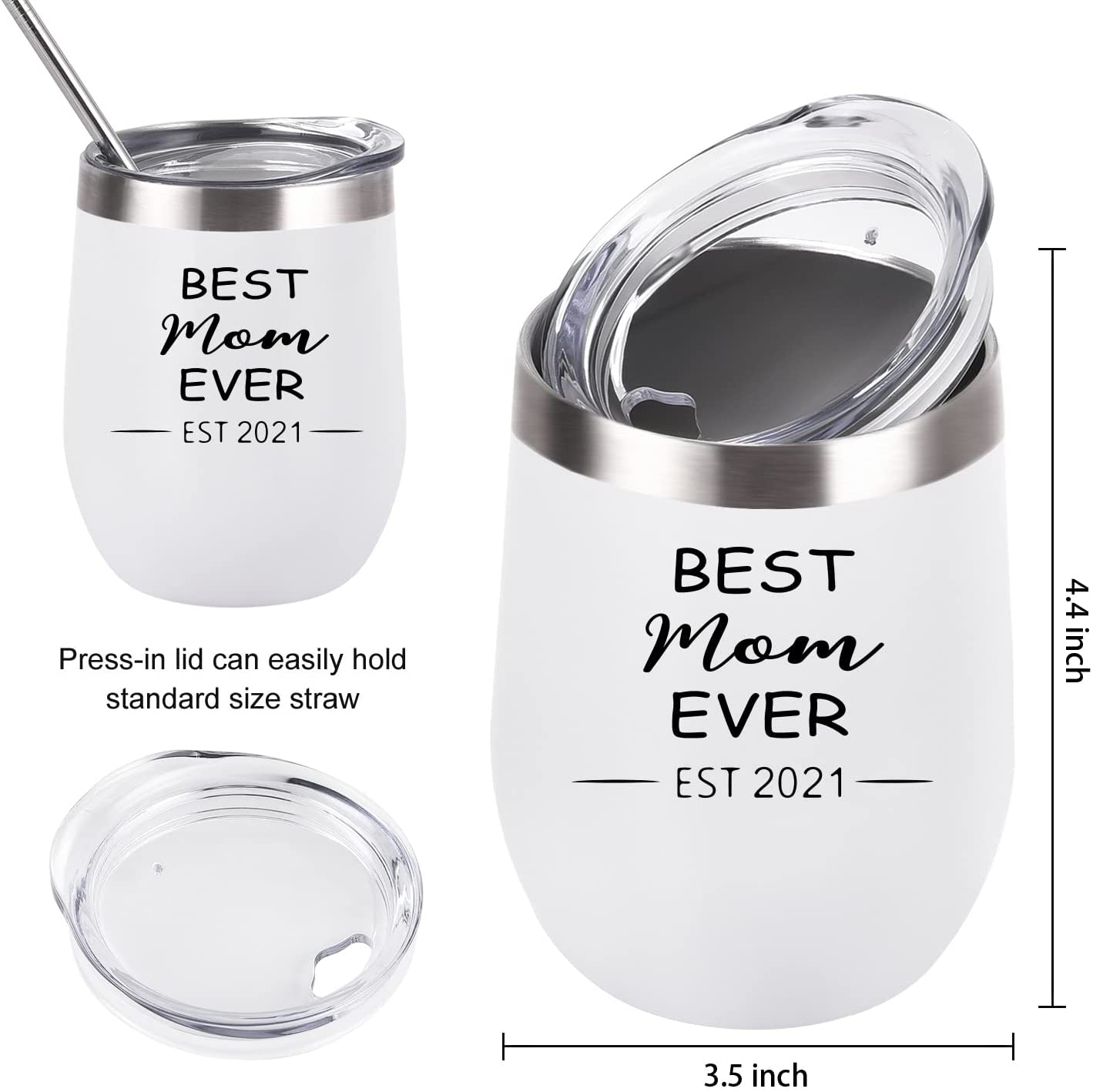 New Parents Tumbler Set (12oz, Black and White)