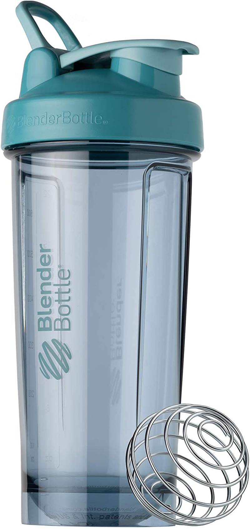 BlenderBottle Shaker Bottle Pro Series Perfect for Protein Shakes and Pre Workout, 24-Ounce, Black