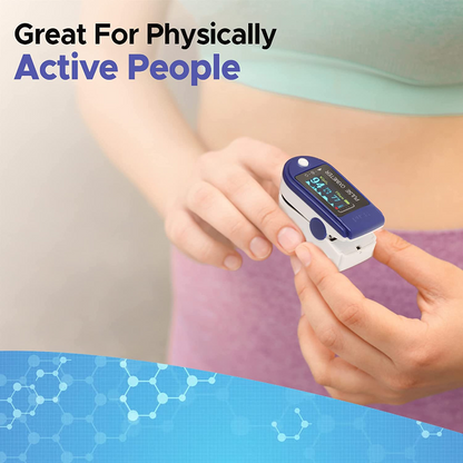 Finger Pulse Oximeter and OLED Display with Lanyard and Batteries