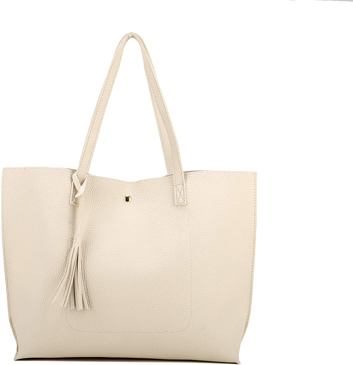 Women's Tote Bags Top Handle Satchel Handbags Faux Leather Tassel Shoulder Purse
