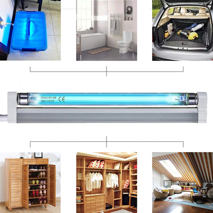 U/V/C Light Lamp 185nm with 253.7nm Bulb 5ft Cord and Plug 110V (6W Ozone Lamp)
